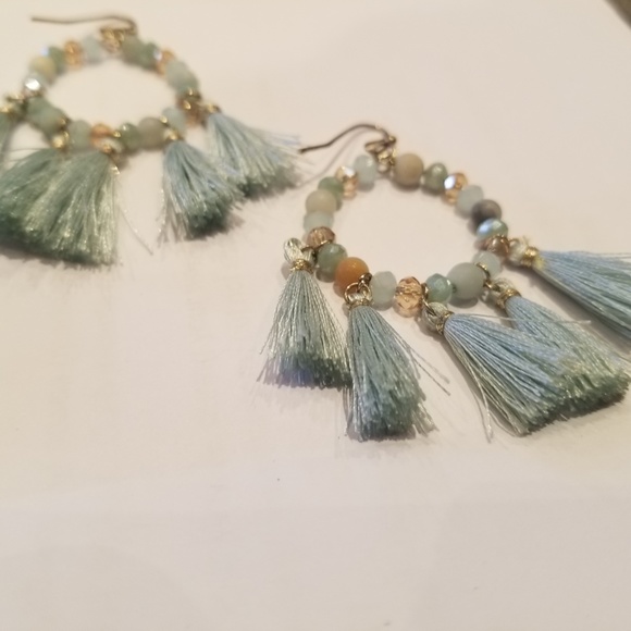 Vintage Hoop Tassel Stud Hook Earrings (Multiple Styles) - Picture 6 of 6